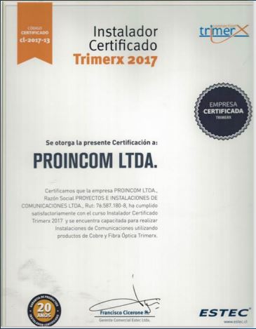 Instalador certificado TRIMERX